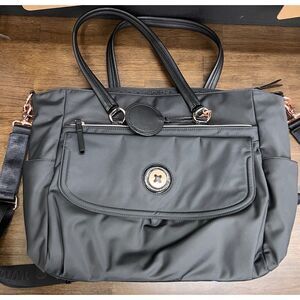 MIMCO Mim-Mazing Black Baby Bag Overnight Convertible‎ Tote